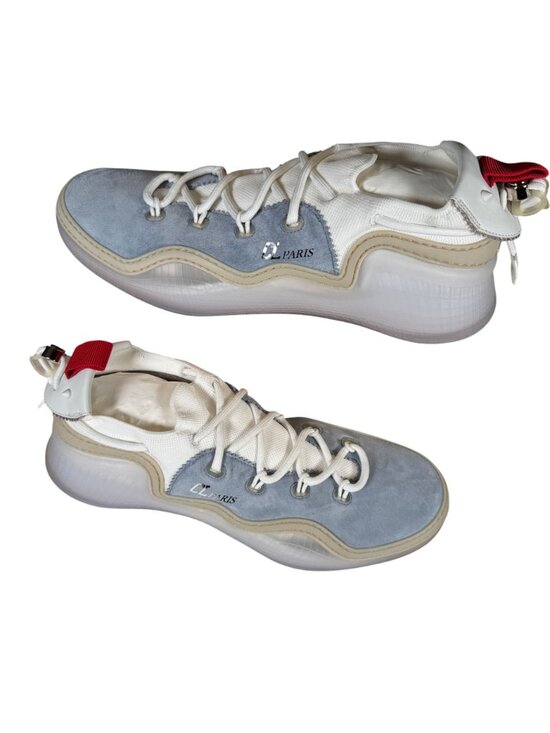 Christian Louboutin Men\'s Arpoador Flat Sneaker Zinc Bianco Size 44.5 main image 4